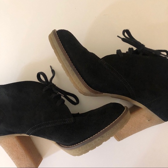 J.Crew Black Suede Macalister Lace-up Boots/Bootie - Picture 4 of 9